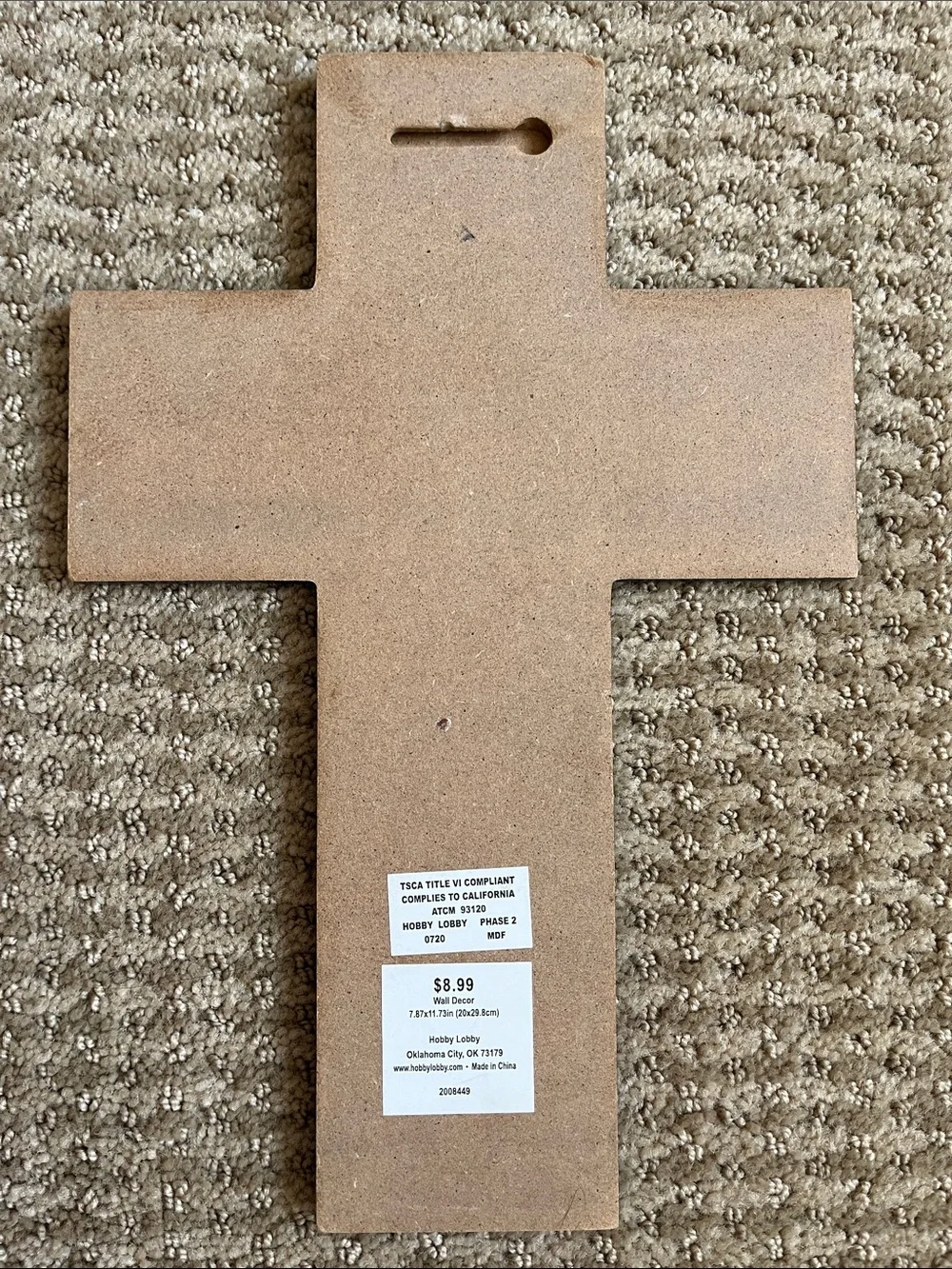 Hobby Lobby Brown Wood Cross Wall Hanging